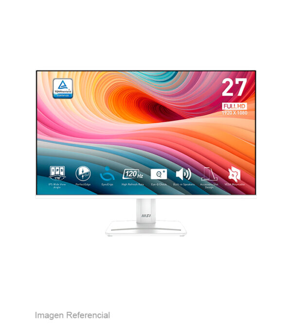 MONITOR MSI PRO MP275W E2 / FHD / 120HZ / IPS / 27″ / DP / HDMI / VGA
